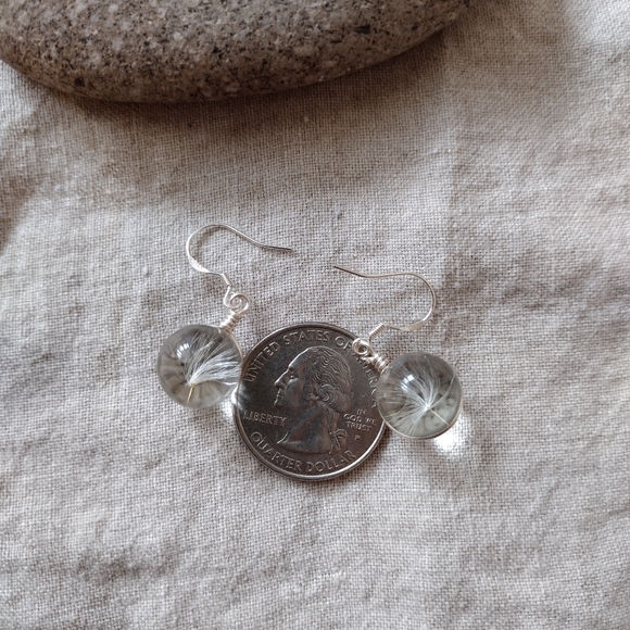 Amazing Dandelion Seed Earrings - Picture 4 of 6